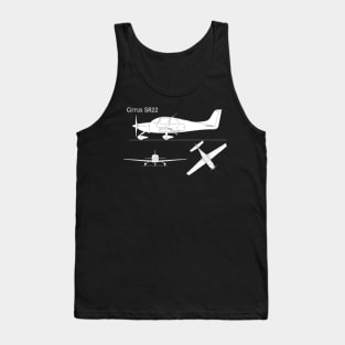 Cirrus SR22 - Airplane Blueprint - PBpng Tank Top